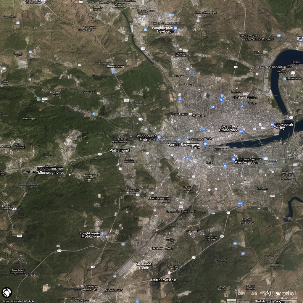 AI-generated illustration of Poughkeepsie–Newburgh–Middletown metropolitan area