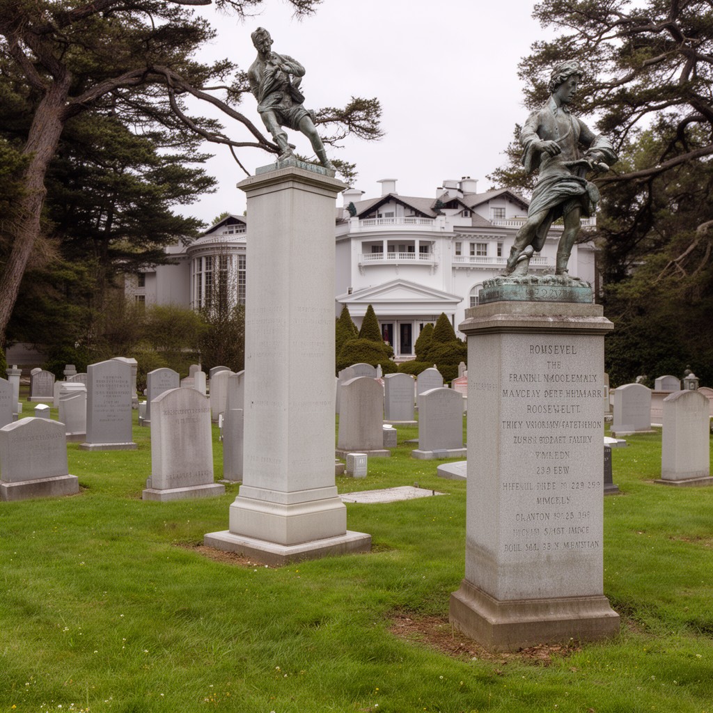 AI-generated illustration of Roosevelt family gravesite