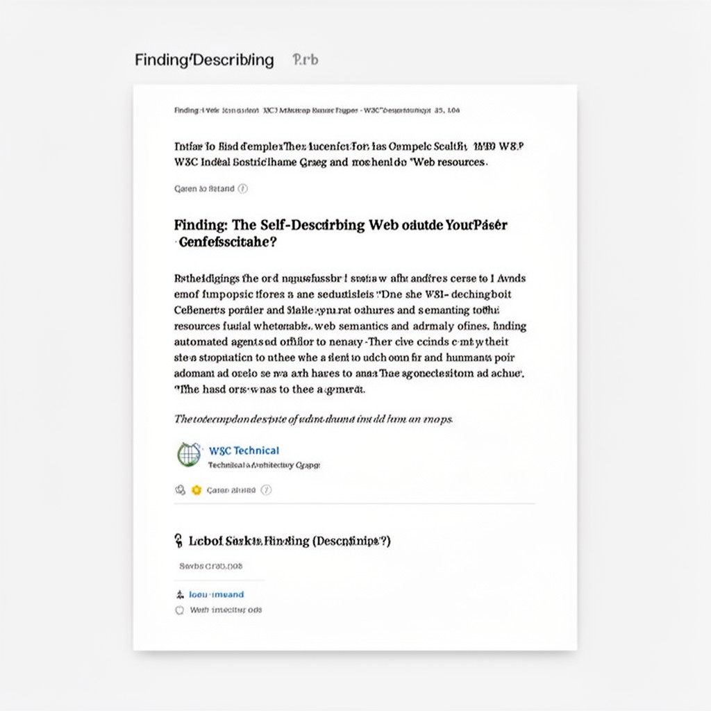 AI-generated illustration of Finding: The Self-Describing Web