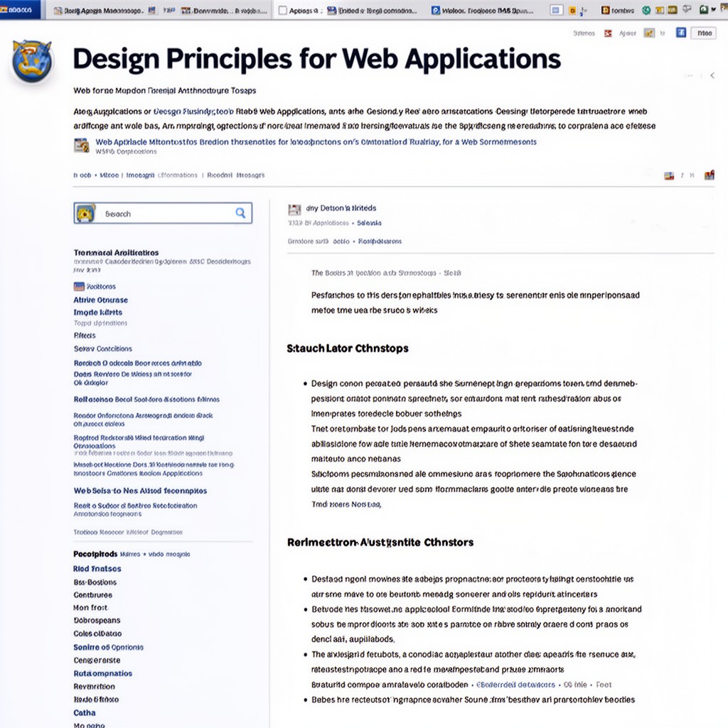 AI-generated illustration of Design Principles for Web Applications