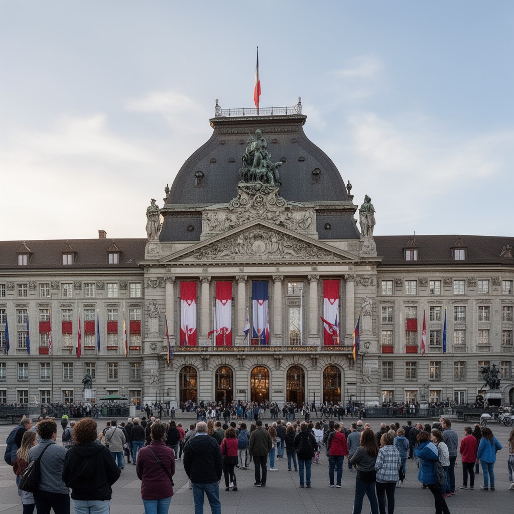 AI-generated illustration of Geneva City Hall