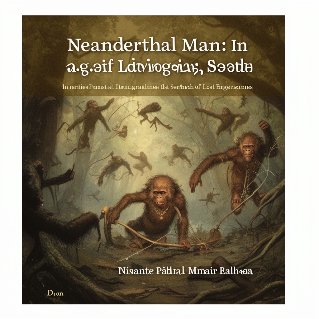 AI-generated illustration of Neanderthal Man: In Search of Lost Genomes