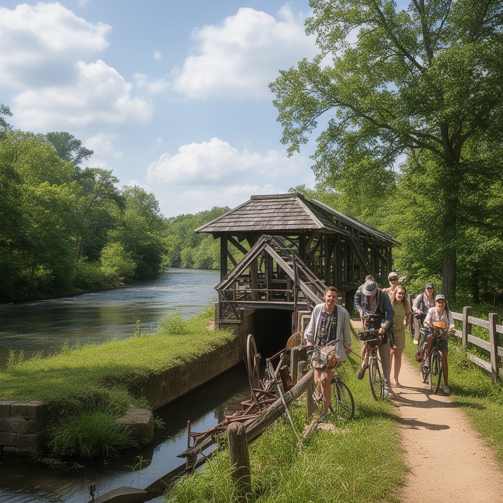 AI-generated illustration of Chesapeake and Ohio Canal National Historical Park (across Potomac)