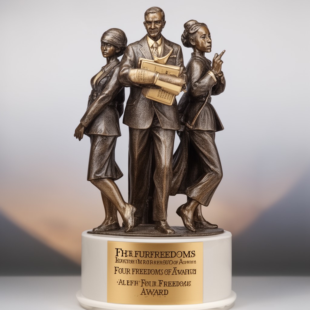 AI-generated illustration of Four Freedoms Award