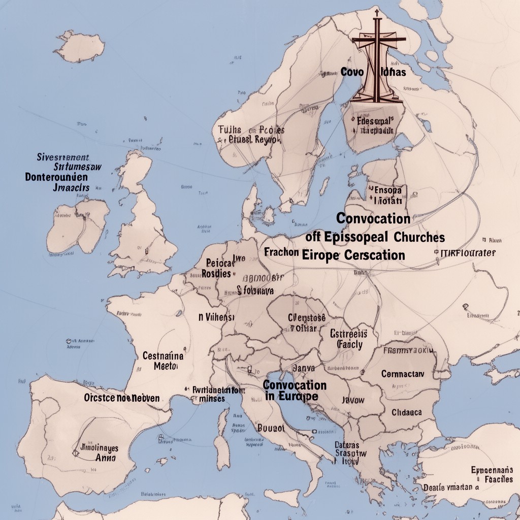 AI-generated illustration of Convocation of Episcopal Churches in Europe