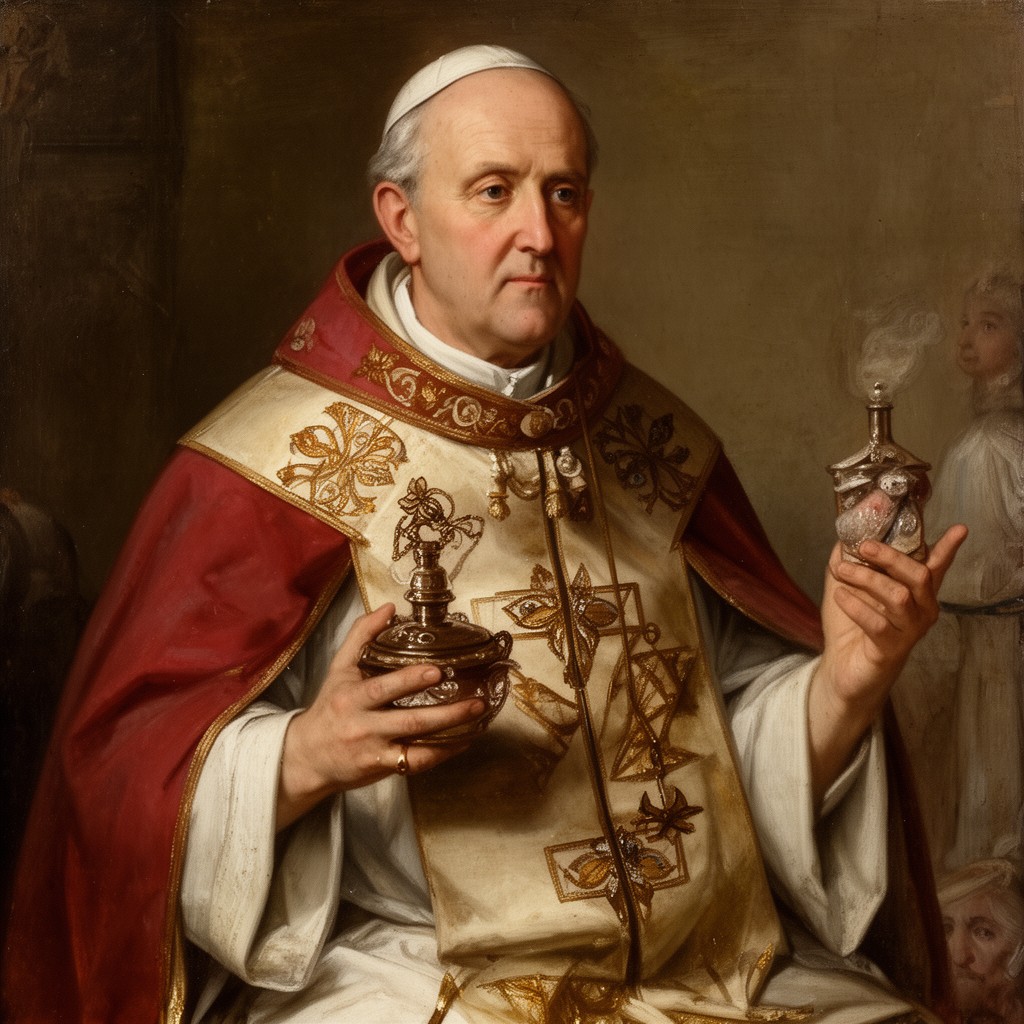 AI-generated illustration of Pope Gregory the Dialogist