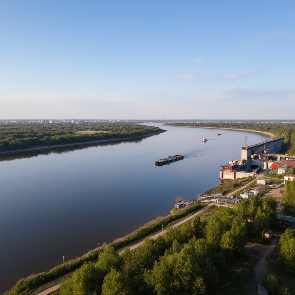 AI-generated illustration of Saratov Reservoir