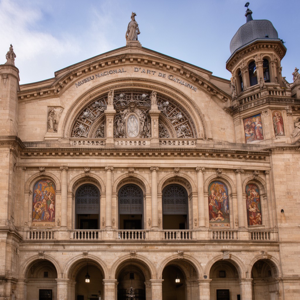 AI-generated illustration of Museu Nacional d’Art de Catalunya