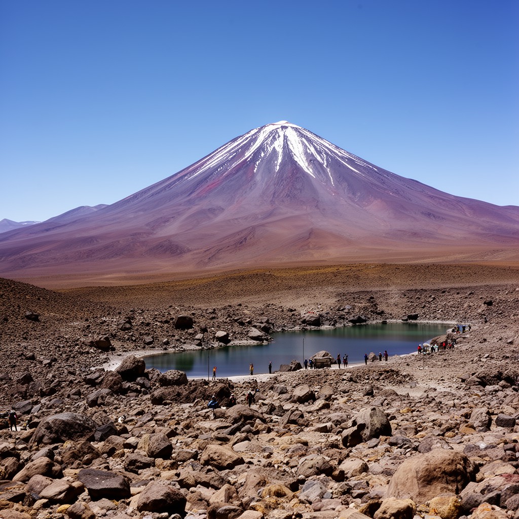 AI-generated illustration of Licancabur volcano