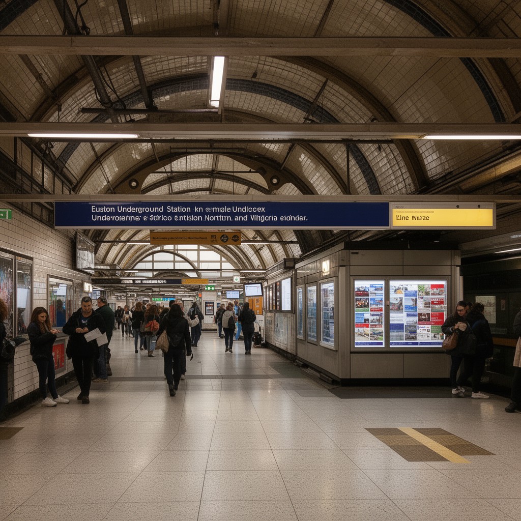 AI-generated illustration of Euston Underground station