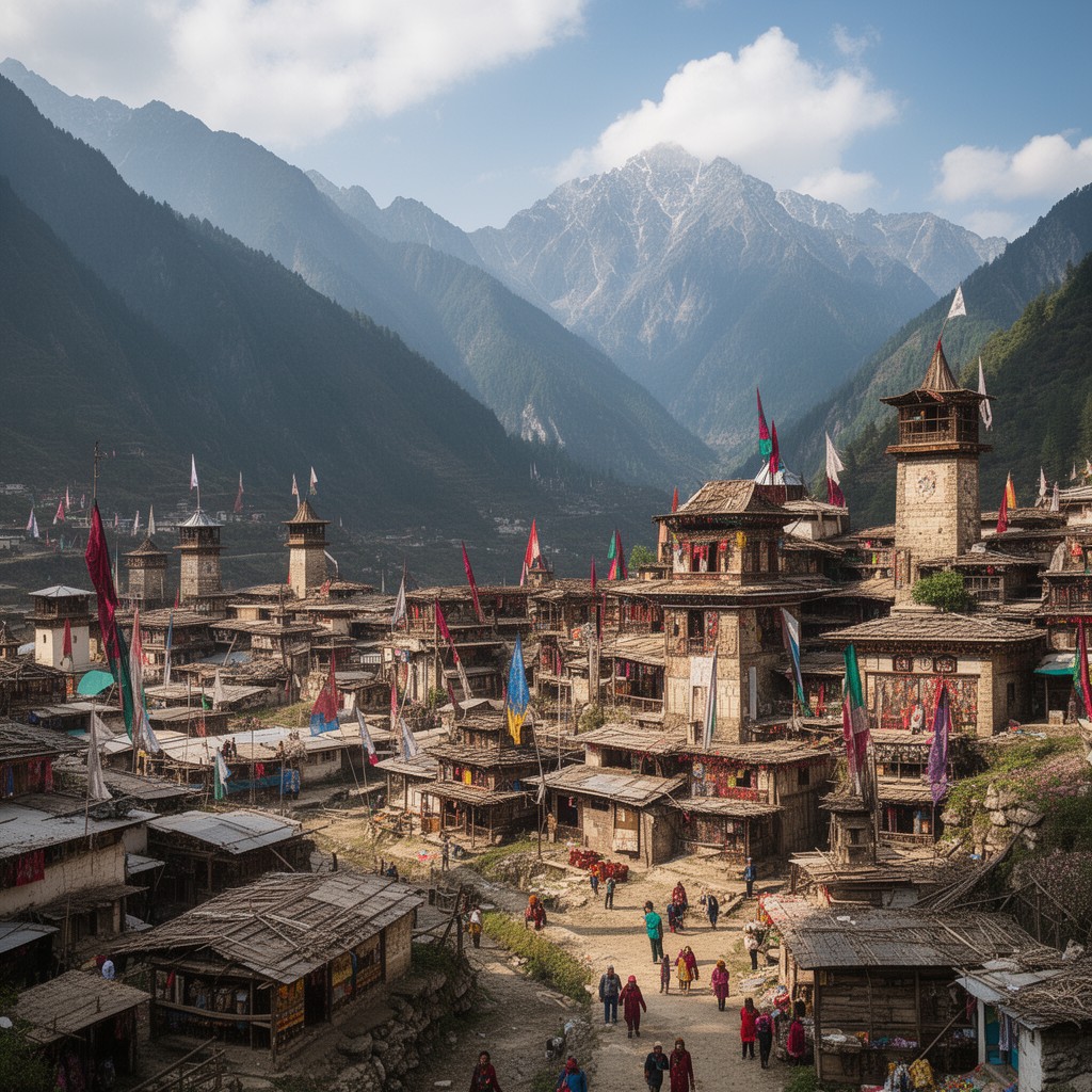 AI-generated illustration of Kalash Valleys