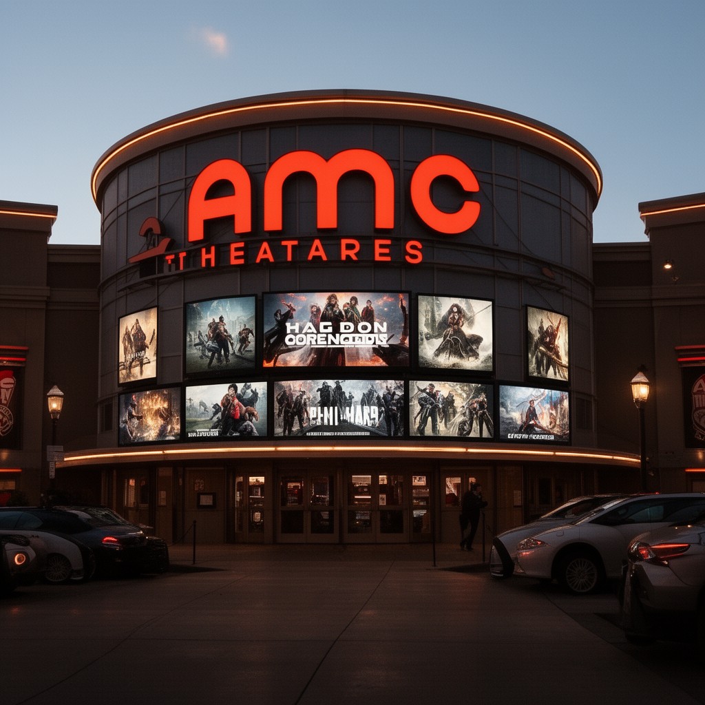 AI-generated illustration of AMC Theatres