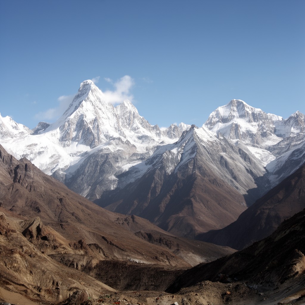AI-generated illustration of Masherbrum Mountains