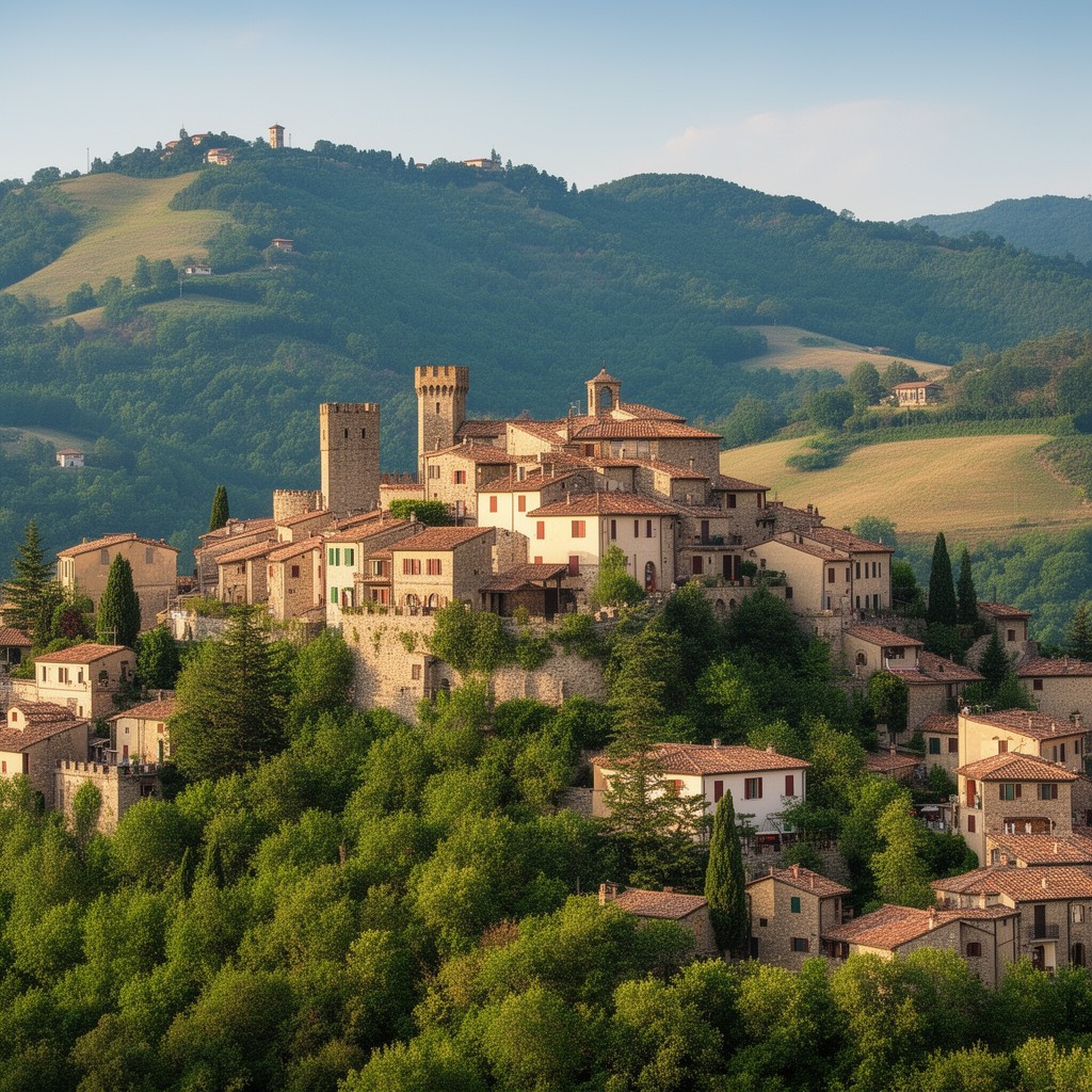 AI-generated illustration of Predappio Alta