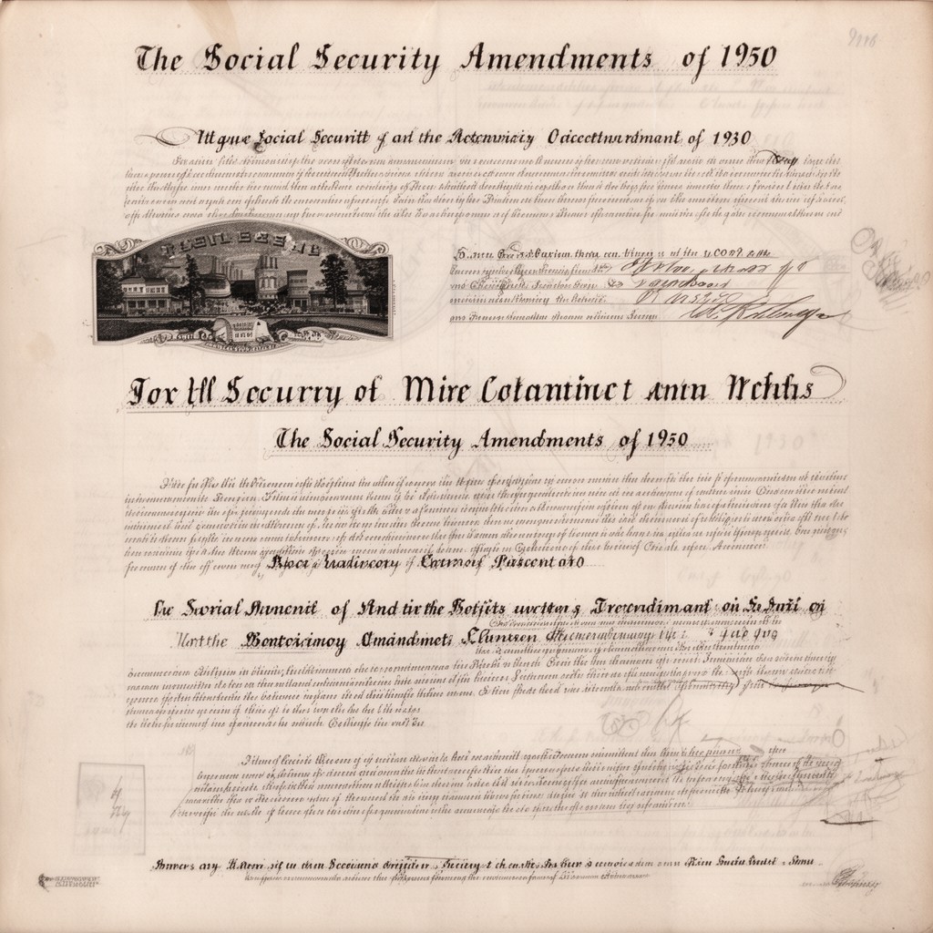 AI-generated illustration of Social Security Amendments of 1950
