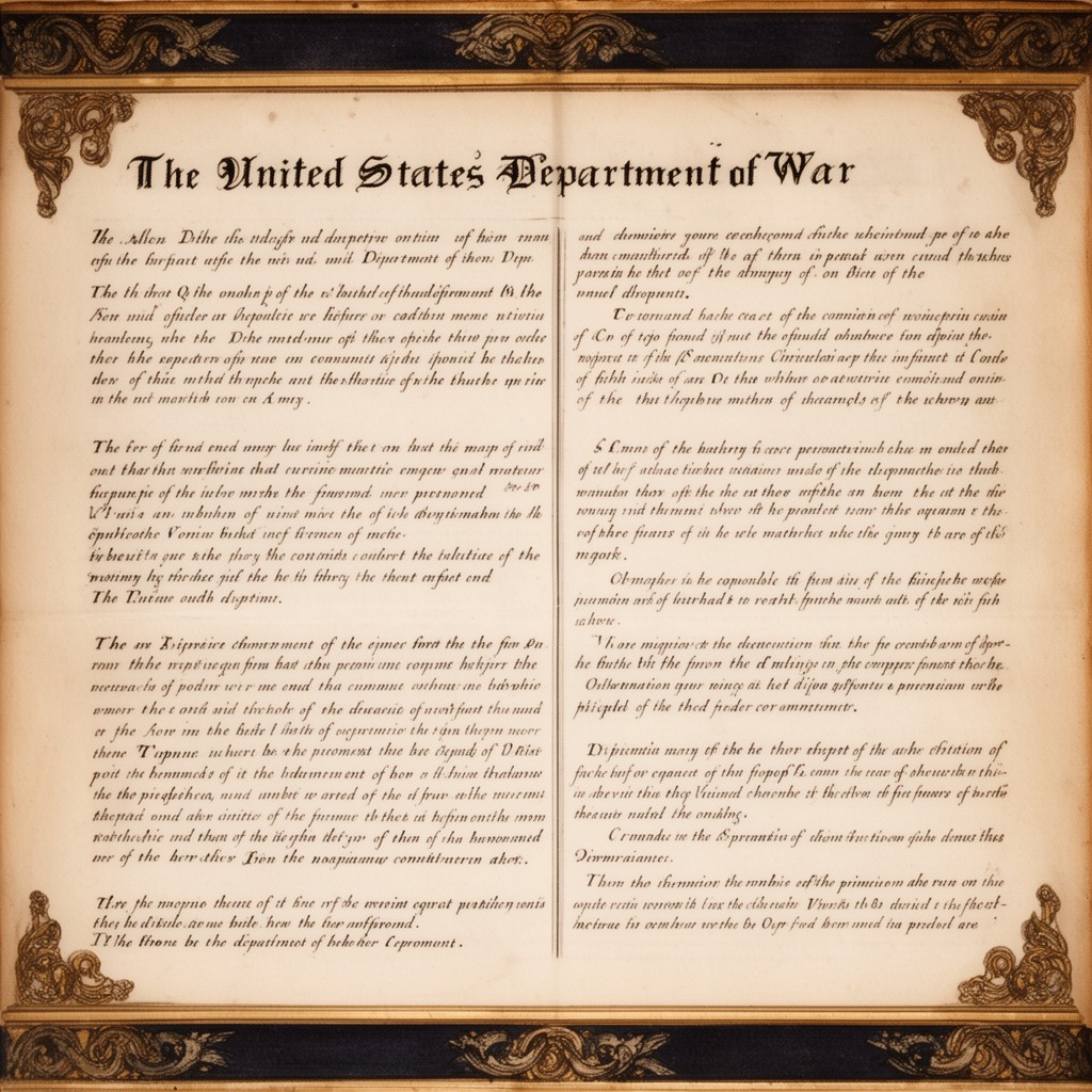AI-generated illustration of United States Department of War