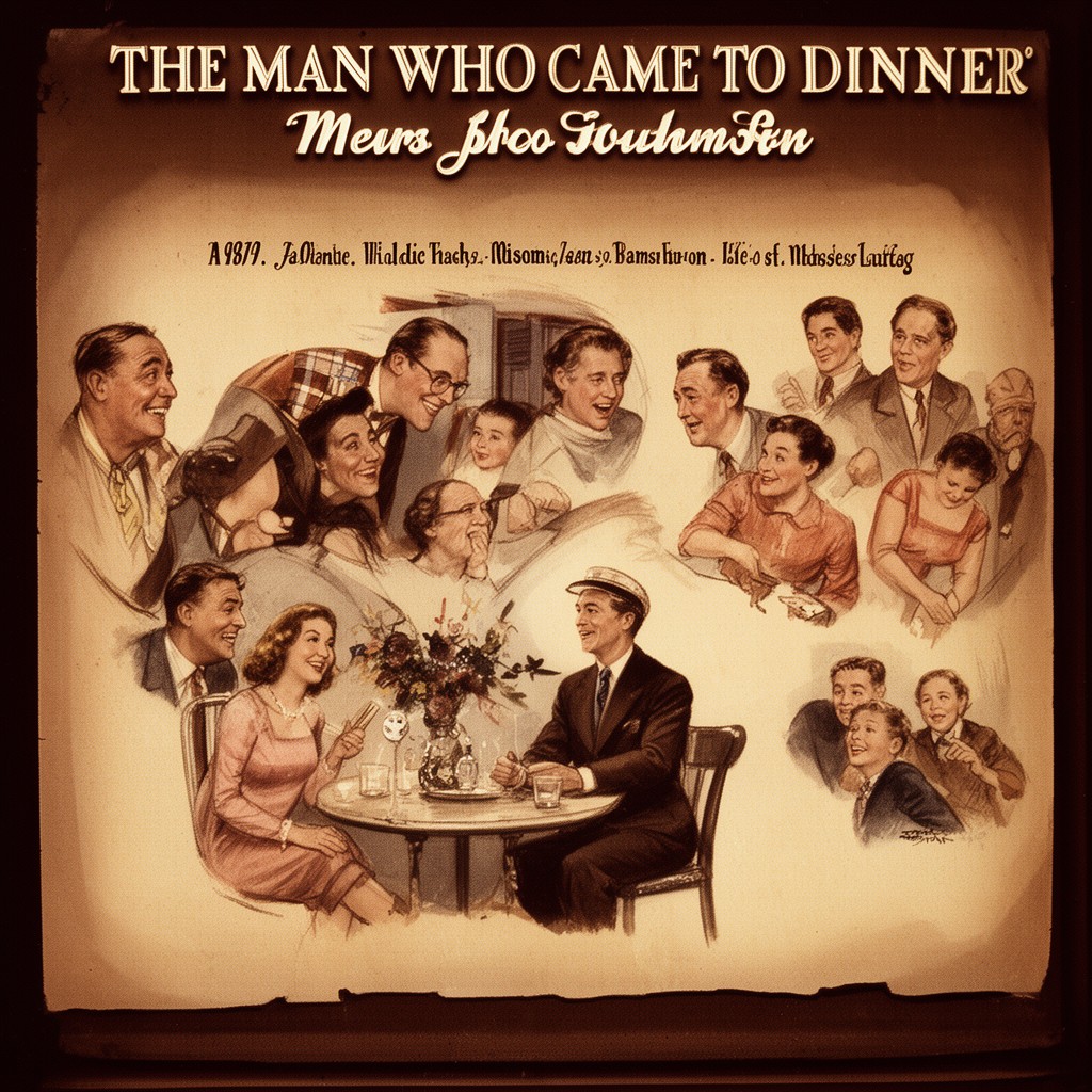 AI-generated illustration of The Man Who Came to Dinner