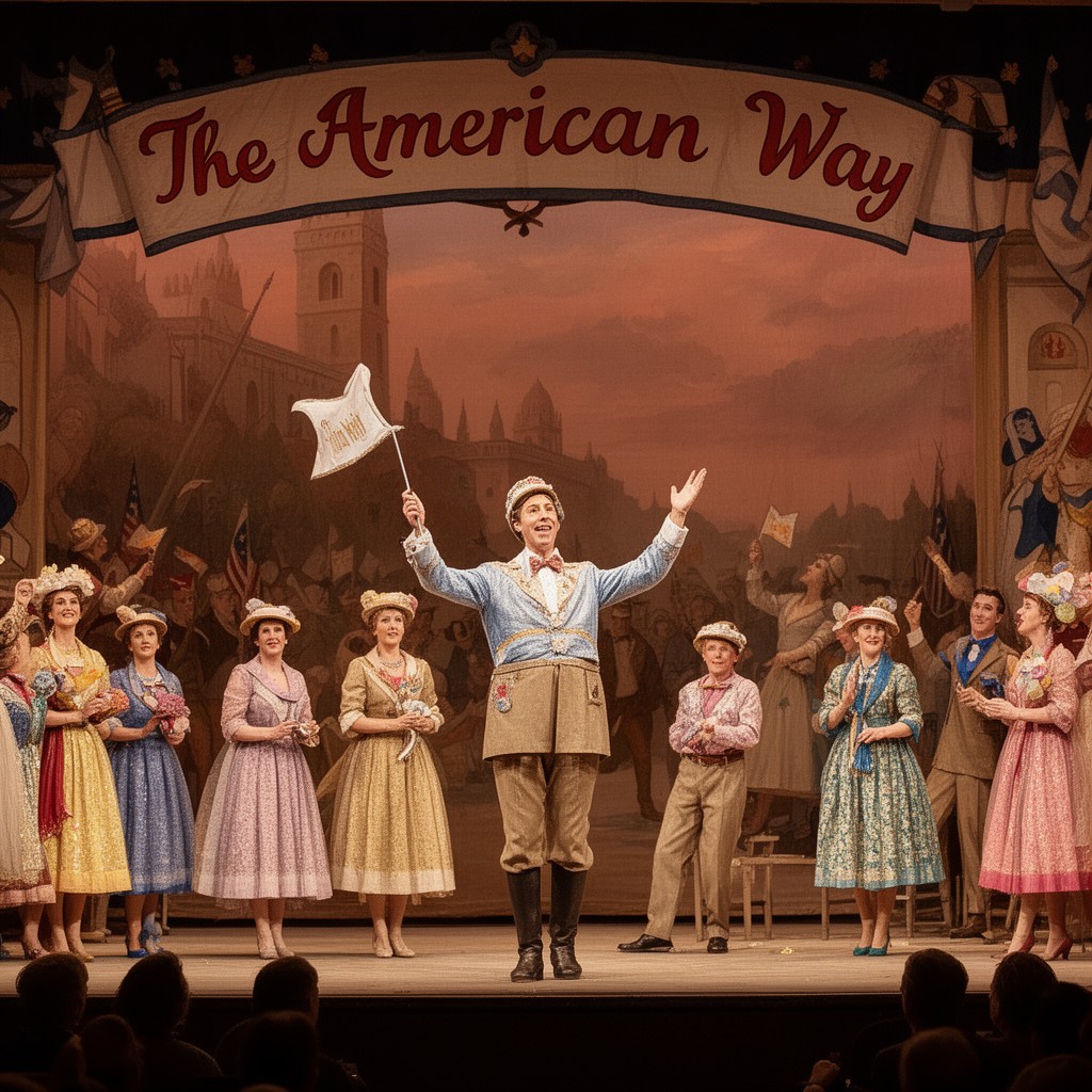AI-generated illustration of The American Way (pageant/play)