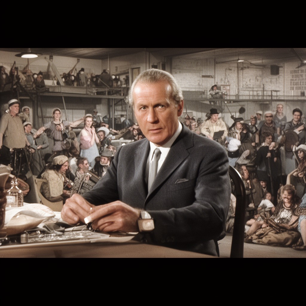 AI-generated illustration of Act One (1963 film, source author)