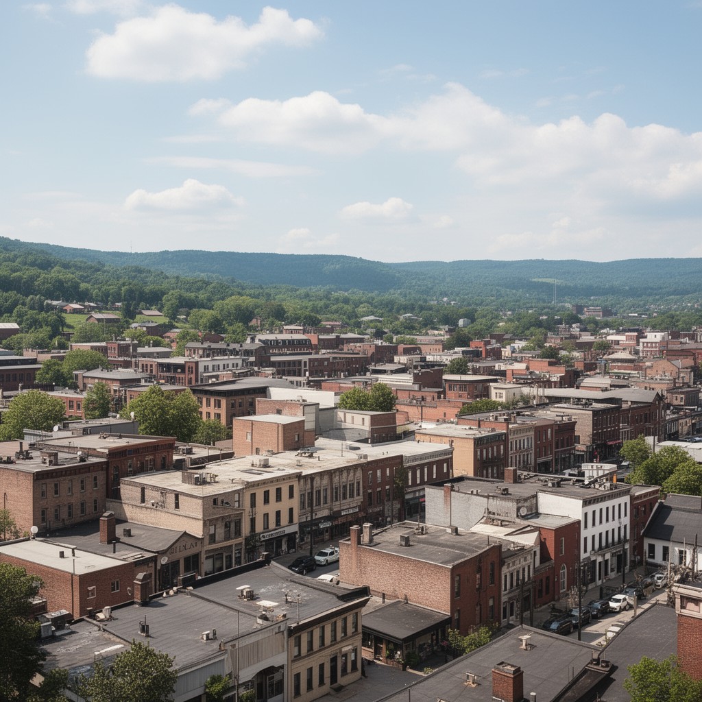 AI-generated illustration of Elmira, New York