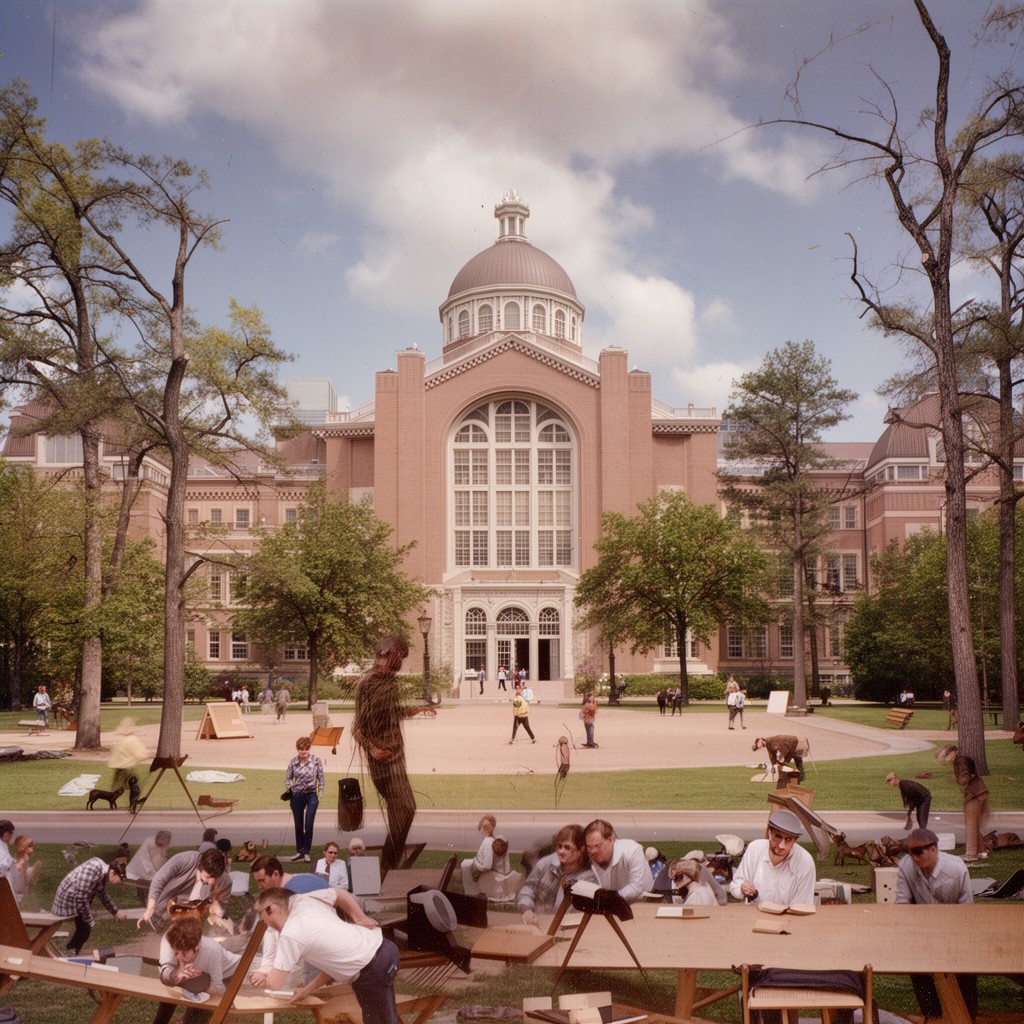 AI-generated illustration of Michigan State College