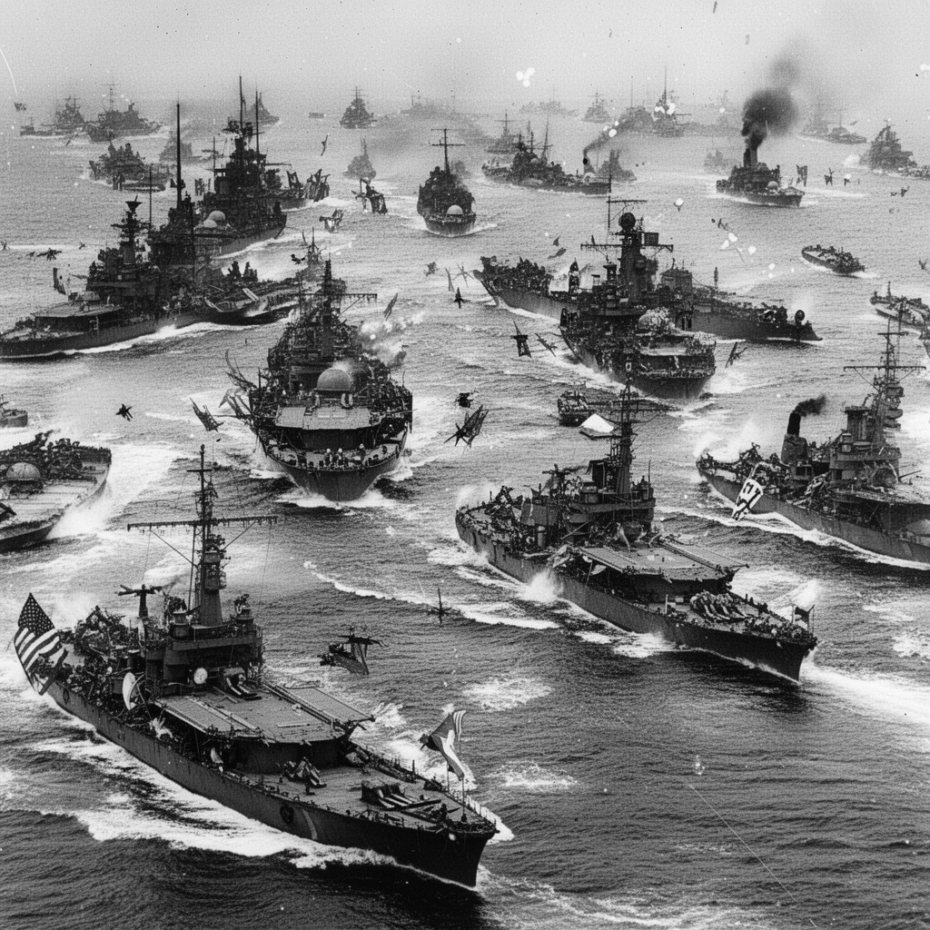AI-generated illustration of Battle off Samar
