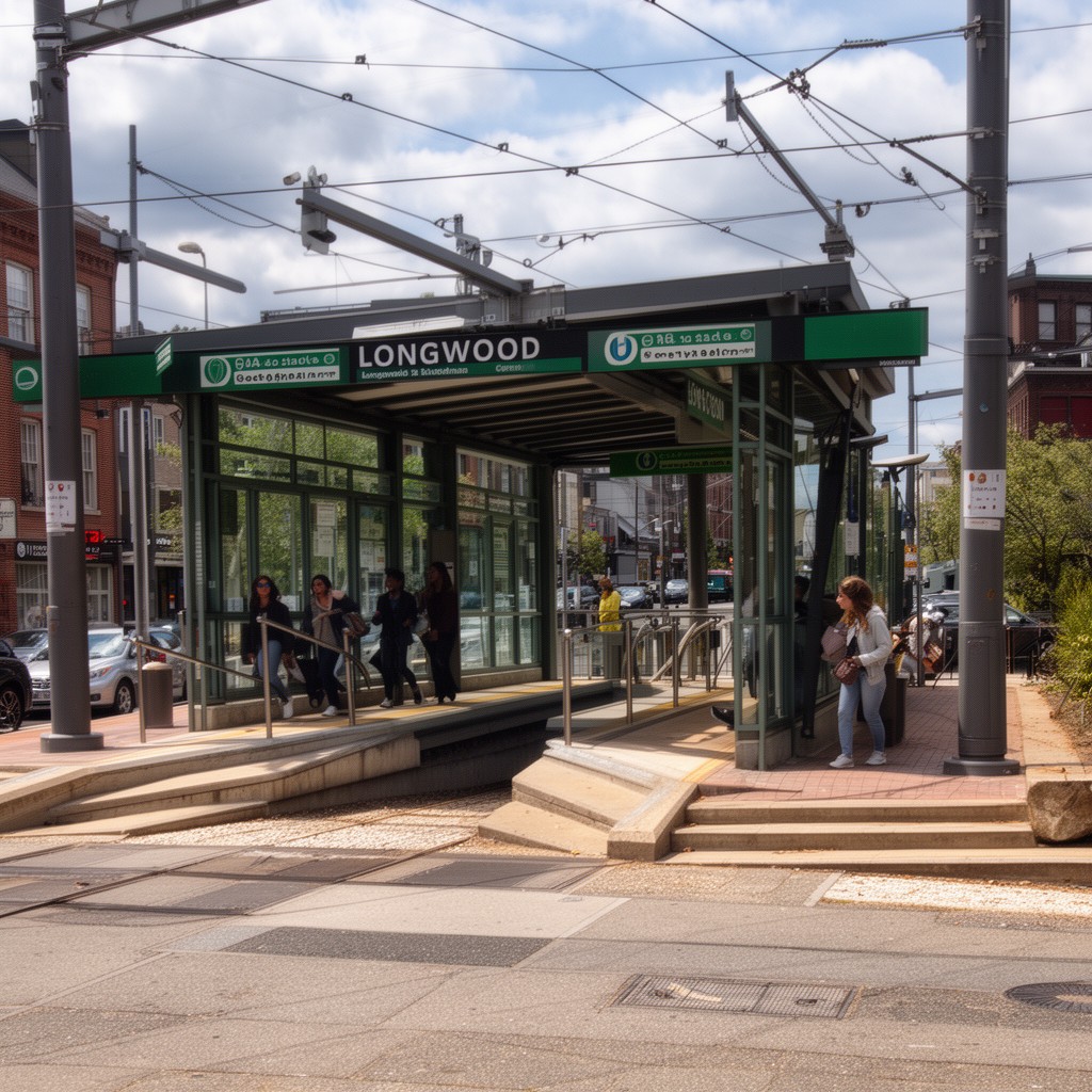 AI-generated illustration of Longwood station