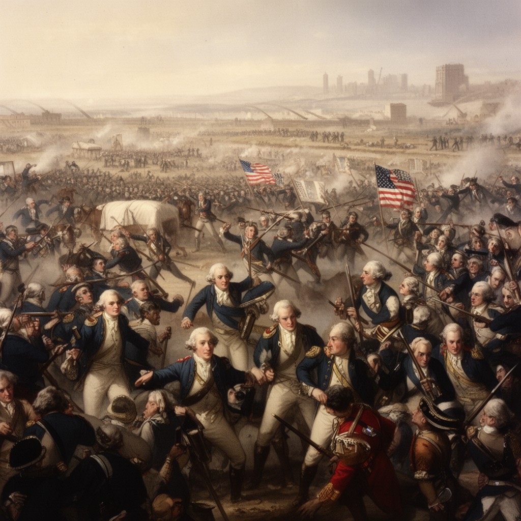 AI-generated illustration of Battle of Long Island