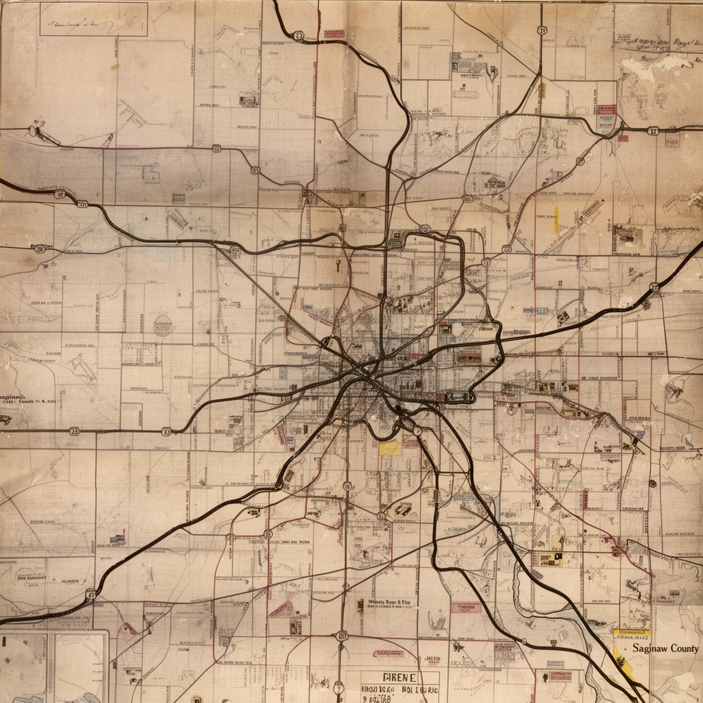 AI-generated illustration of Saginaw County, Michigan