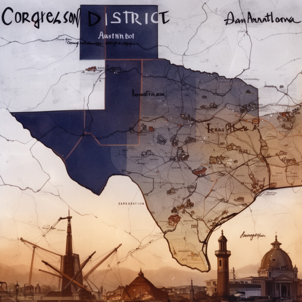 AI-generated illustration of Texas's 21st congressional district