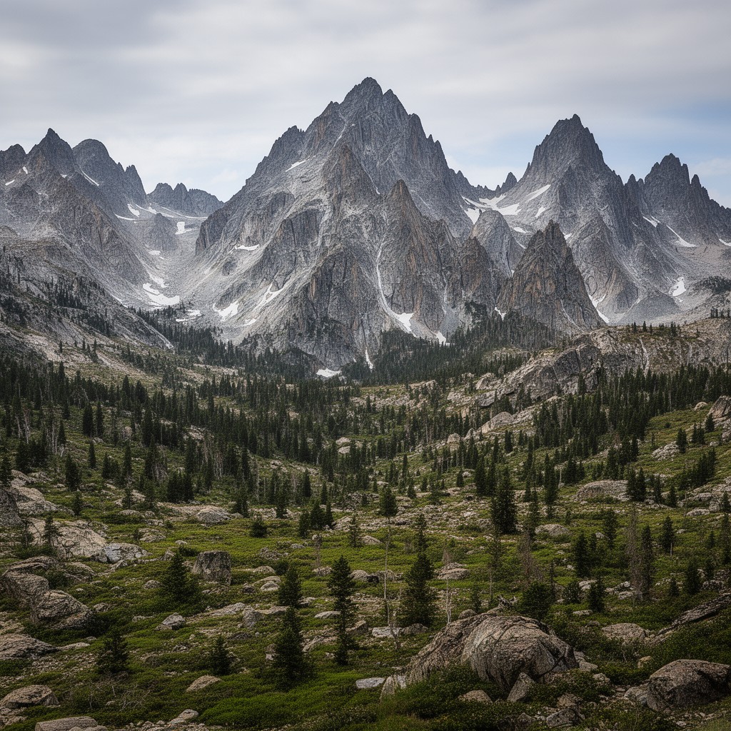 AI-generated illustration of Mount Ritter