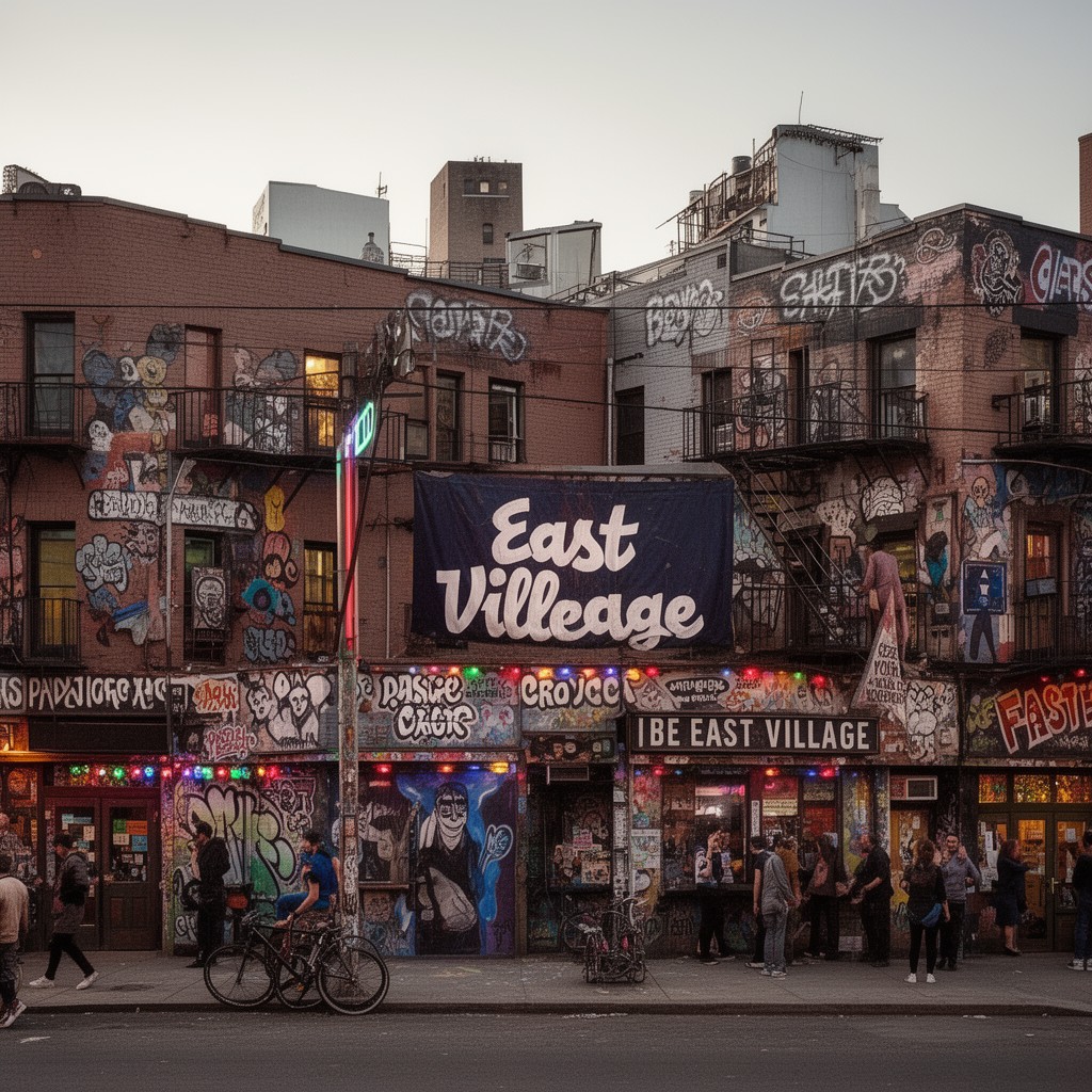 AI-generated illustration of East Village
