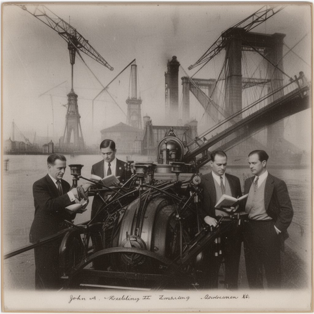 AI-generated illustration of John A. Roebling II