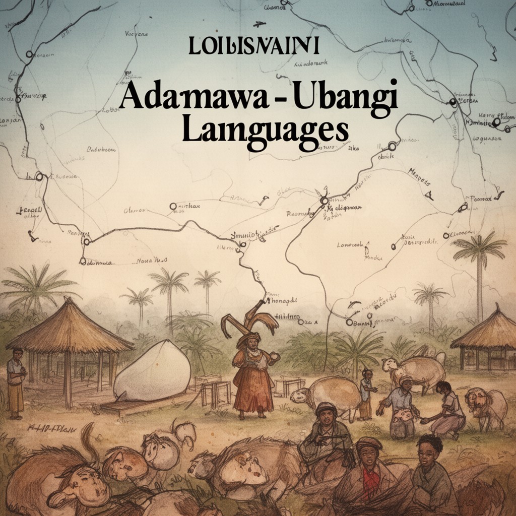 AI-generated illustration of Adamawa–Ubangi languages