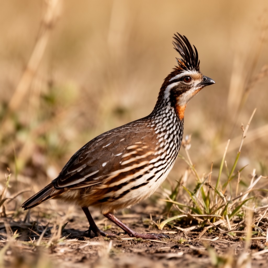 AI-generated illustration of Crested bobwhite