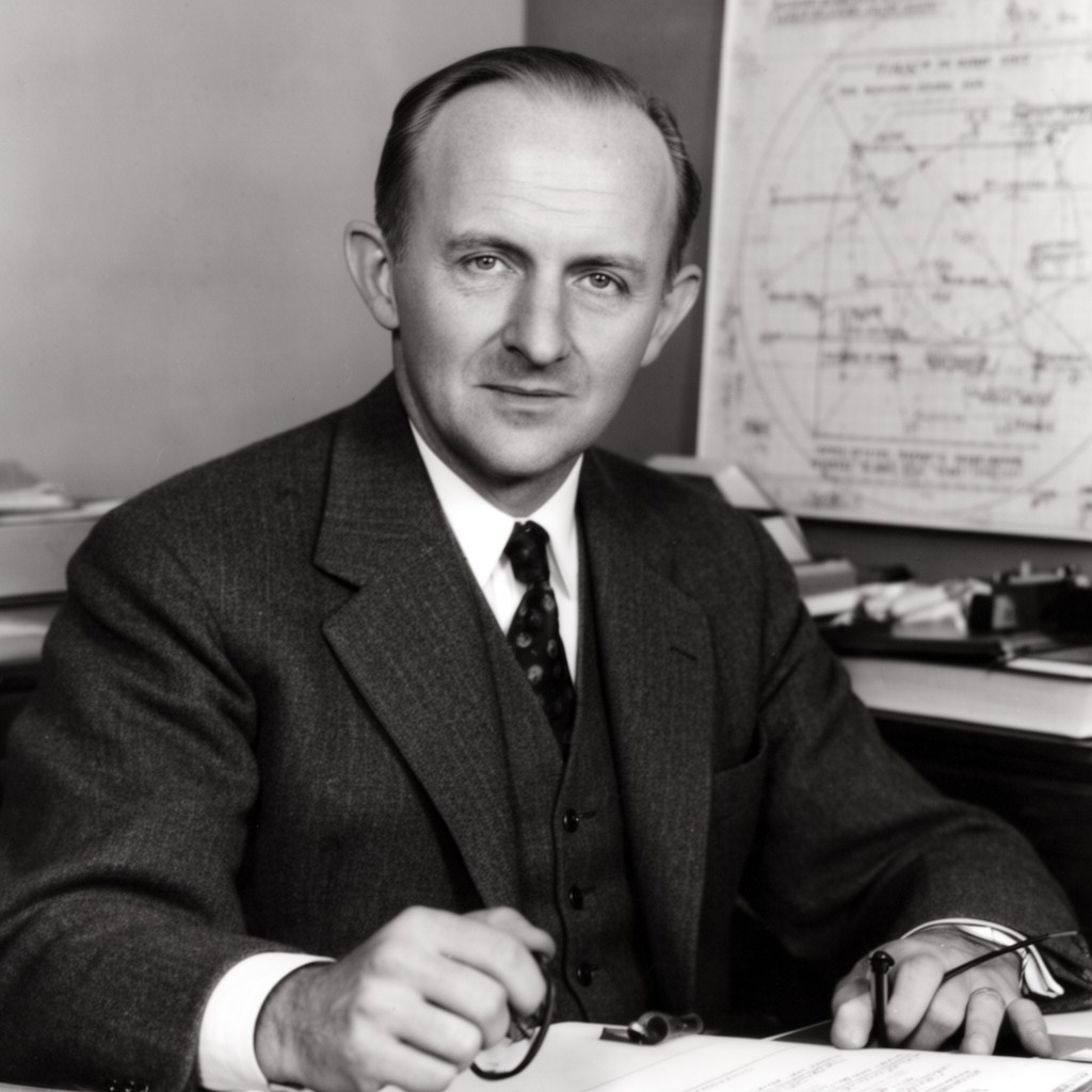 AI-generated illustration of Alfred Loomis