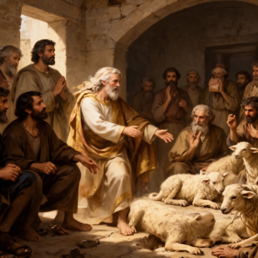 AI-generated illustration of Parable of the Rich Man and Lazarus