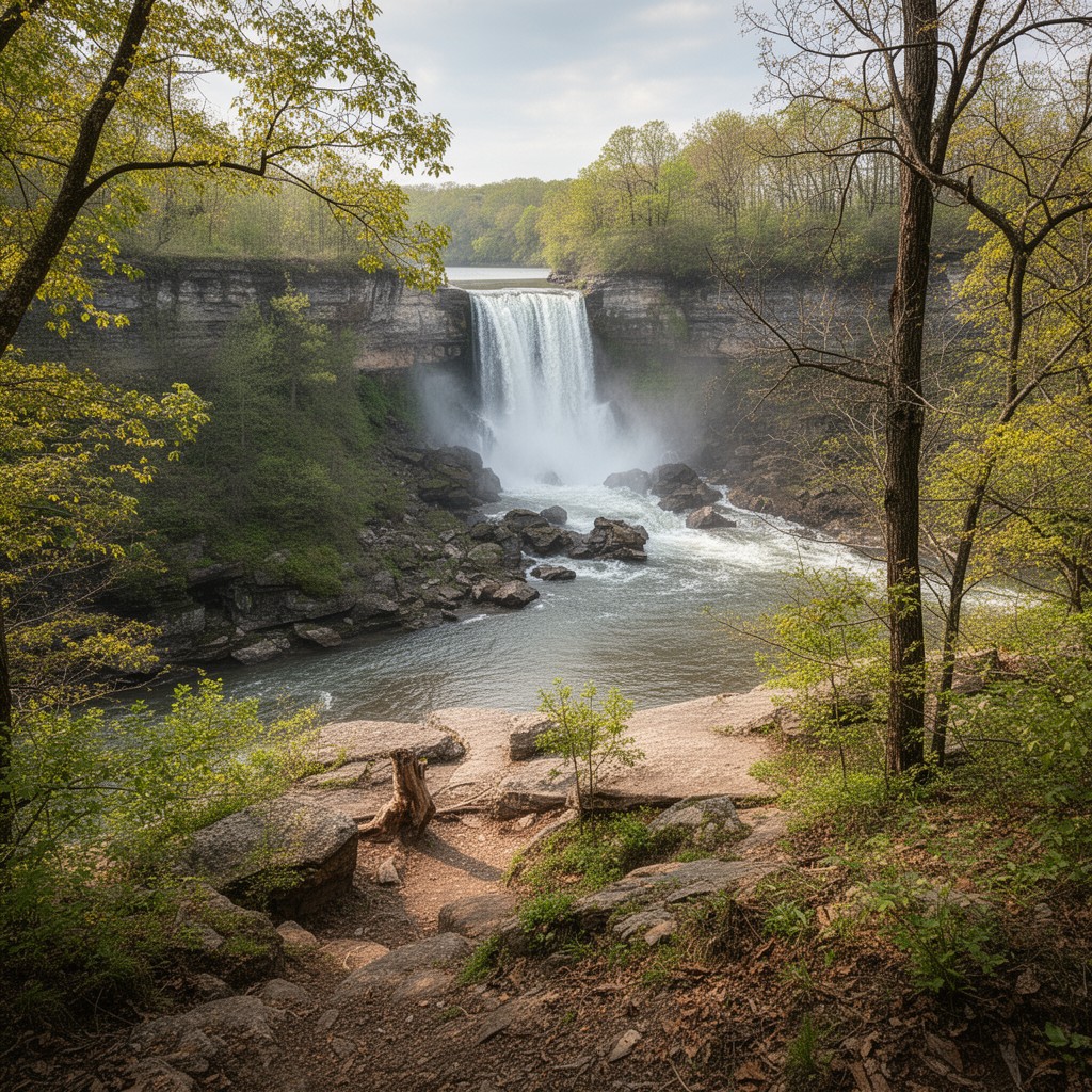 AI-generated illustration of Billy Goat Trail (nearby on Maryland side)