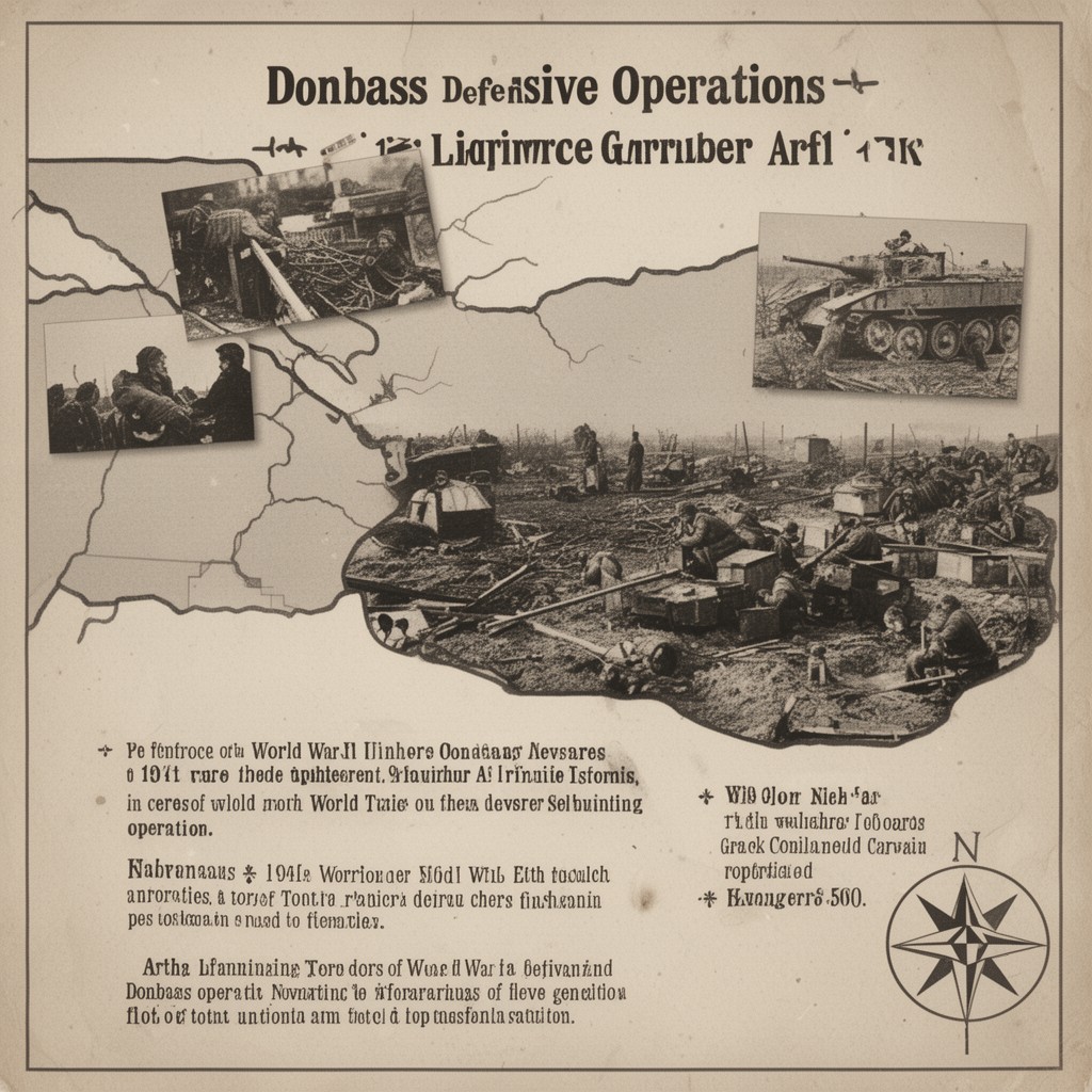 AI-generated illustration of Donbass defensive operations (1941)