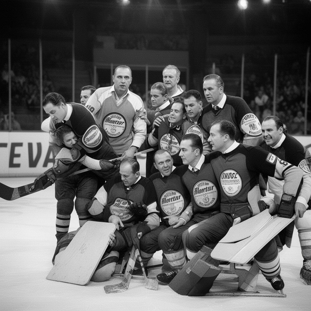 AI-generated illustration of Original Six era