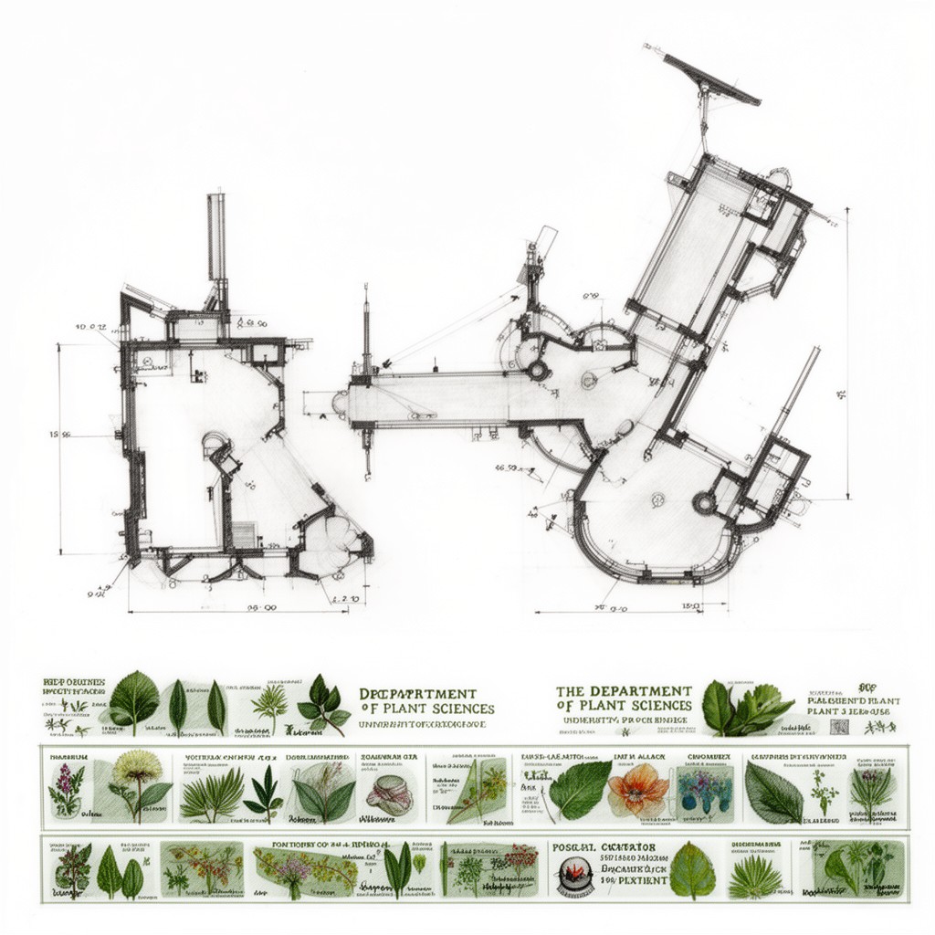 AI-generated illustration of Department of Plant Sciences, University of Cambridge