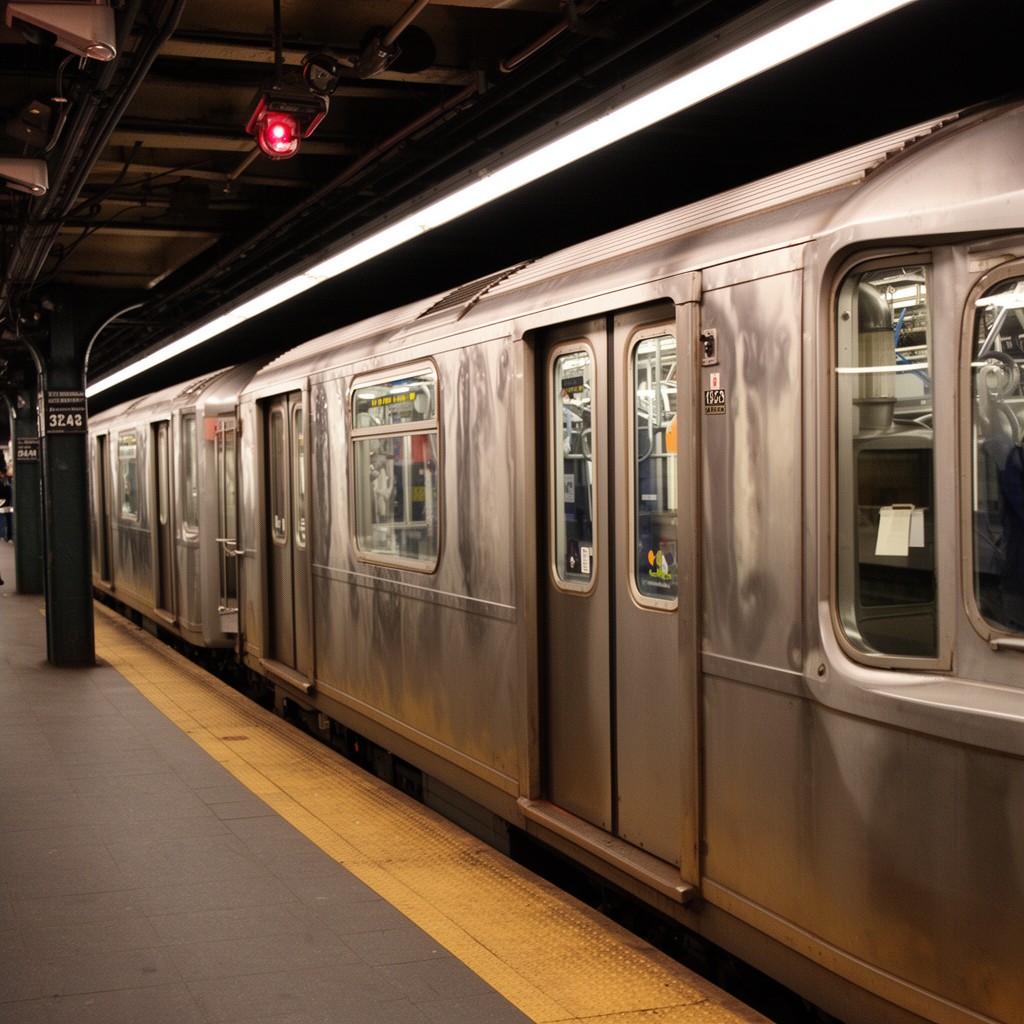 AI-generated illustration of IRT A Division subway cars