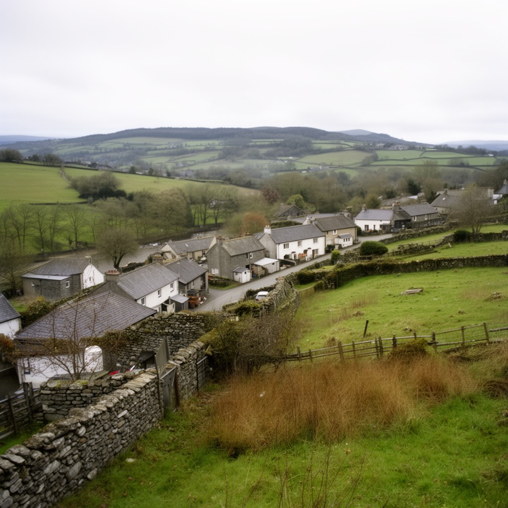 AI-generated illustration of Brookeborough, County Fermanagh, Ireland