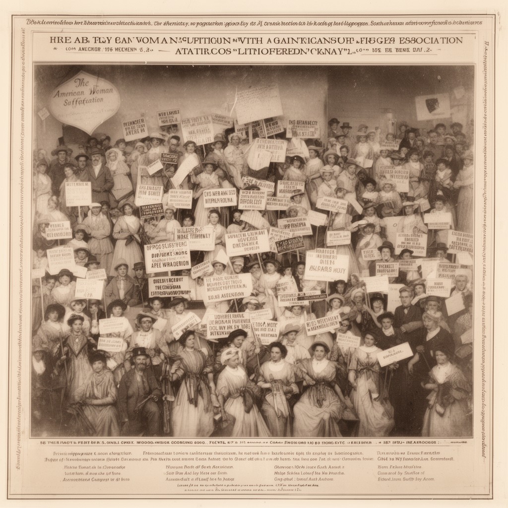 AI-generated illustration of American Woman Suffrage Association