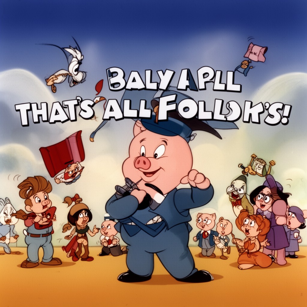 AI-generated illustration of That's All Folks!