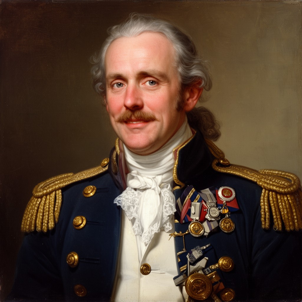 AI-generated illustration of Admiral Edward Russell