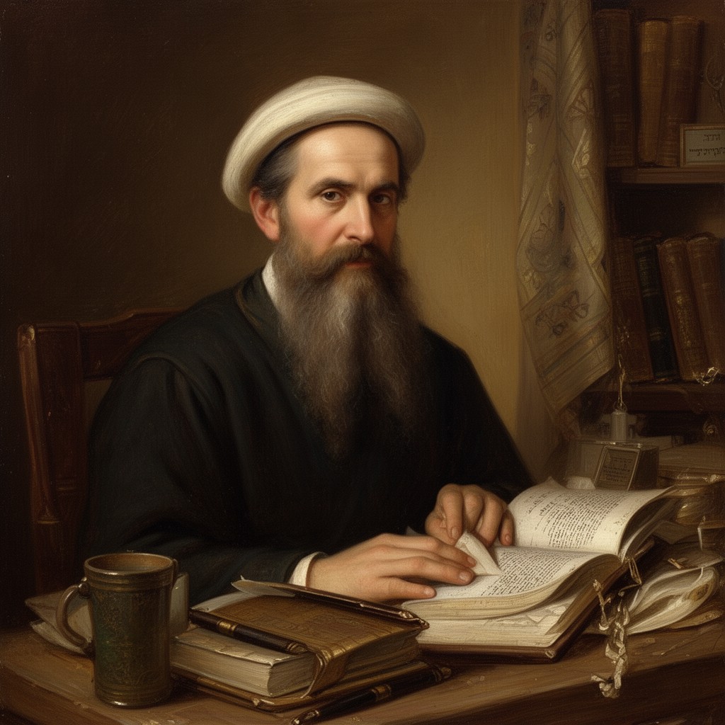 AI-generated illustration of Rabbi Moshe Isserles