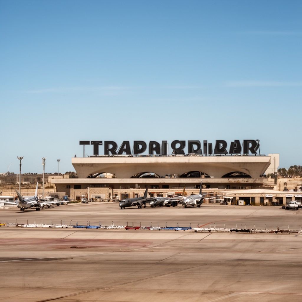 AI-generated illustration of Trapani–Birgi Airport