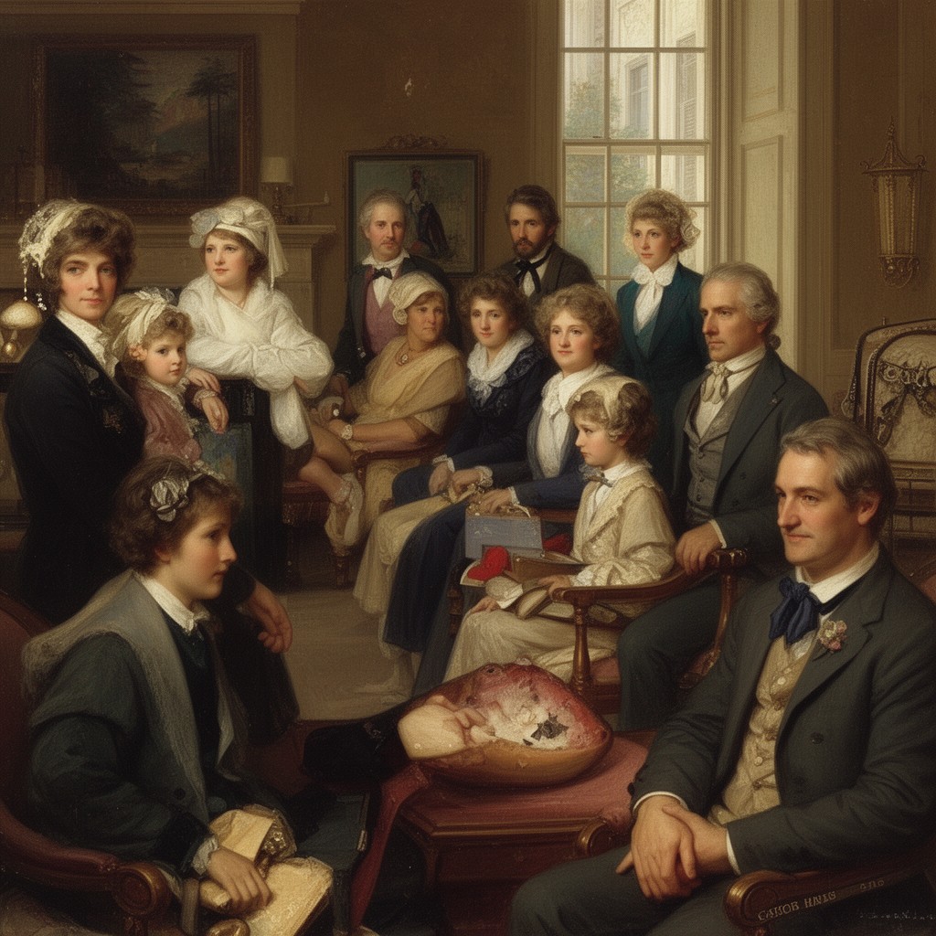 AI-generated illustration of Bingham family