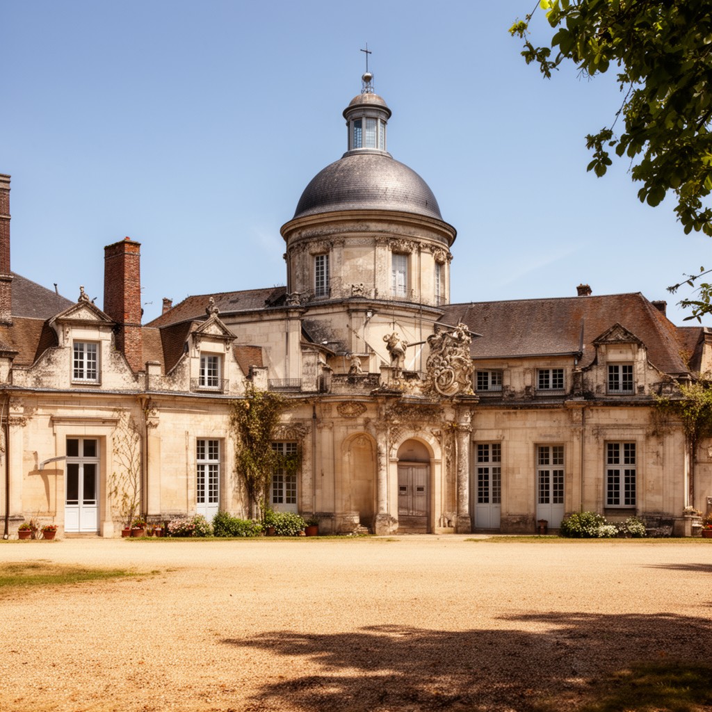 AI-generated illustration of La Brède, near Bordeaux, France
